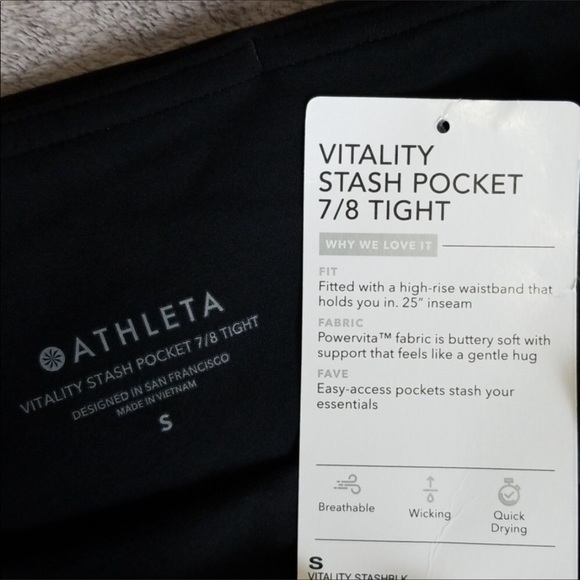 Athleta Vitality Mesh 7/8 Stash Pocket Leggings - Picture 7 of 8
